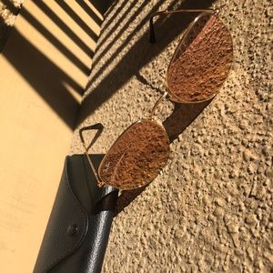 Ray Ban Rose Gold Hexagonal Sunnies! OBO